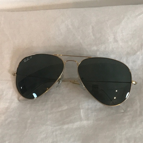 Ray-Ban Other - Ray-Ban Polarized Aviator Sunglasses Gold Frames